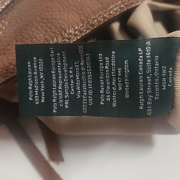 Lauren Ralph Lauren Leather Brown Fringe Crossbody Hobo Saddle Shoulder Bag - Picture 8 of 12